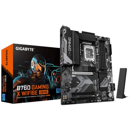 GIGABYTE B760 GAMING X WIFI6E GEN5 Placa Base – Compatible con procesadores Intel Core 14ª generación, VRM de 8+1+1 fases, hasta