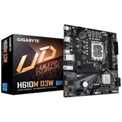 GIGABYTE H610M D3W Placa Base - Compatible con procesadores Intel Core de 14ª generación, VRM de 5+1+1 fases, hasta 5600MHz DDR5