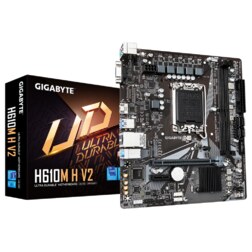 GIGABYTE H610M H V2 Placa base - Compatible con procesadores Intel Core 14th CPUs, 4+1+1 Hybrid Digital VRM, up to 5600MHz DDR5,