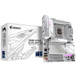 GIGABYTE Placa base Z890 AORUS ELITE WIFI7 ICE - Compatible con CPUs Intel Core Ultra (Serie 2), VRM de 16+1+2 fases, hasta 8800