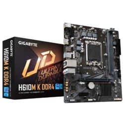 GIGABYTE H610M K DDR4 Placa base - Compatible con procesadores Intel Core 14th Gen CPUs, 3+1+1 Phases Hybrid Power Design, up to