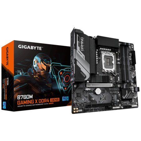 GIGABYTE B760M GAMING X DDR4 GEN5 Placa Base – Compatible con procesadores Intel Core 14ª generación, VRM de 8+1+1 fases, hasta 