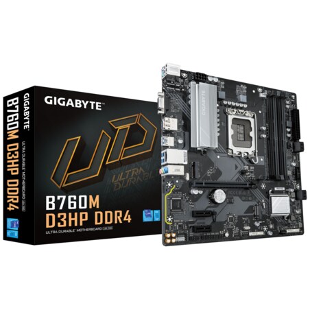 GIGABYTE B760M D3HP DDR4 Placa base - Soporta CPUs Intel Core de 14ª generación, VRM digital de 4+1+1 fases, hasta 5333MHz DDR4 