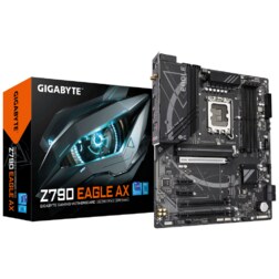 GIGABYTE Z790 EAGLE AX Placa base - Soporta CPUs Intel Core de 14ª generación, VRM digital de 12+1+1 fases, hasta 7600MHz DDR5 (