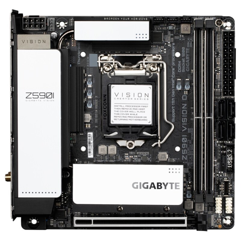 GIGABYTE Z590I VISION D placa base Intel Z590 LGA 1200 (Socket H5) mini ITX