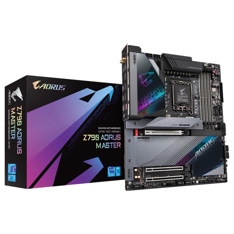 GIGABYTE Z790 AORUS MASTER Placa base - Soporta CPUs Intel Core de 13ª generación, VRM digital de 20+1+2 fases, hasta 8000MHz DD