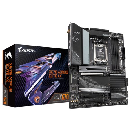 GIGABYTE X670 AORUS ELITE AX Placa base - Compatible con AMD Ryzen 9000 Series CPUs, 16+2+2 Phases Digital VRM, up to 8000MHz DD