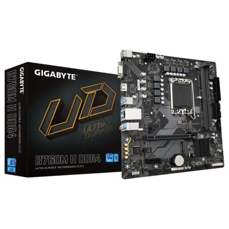 GIGABYTE B760M H DDR4 Placa base - Soporta CPUs Intel Core de 14ª generación, VRM digital de 6+1+1 fases, hasta 3200MHz DDR4 (OC
