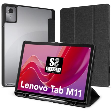 SUBBLIM Funda Tablet Clear Shock Case Compatible con Lenovo Tab M11 Negro 11" SmartCover