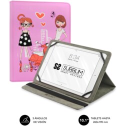 SUBBLIM Funda Tablet Universal TRENDY CASE FASHION GIRLS 10.1"