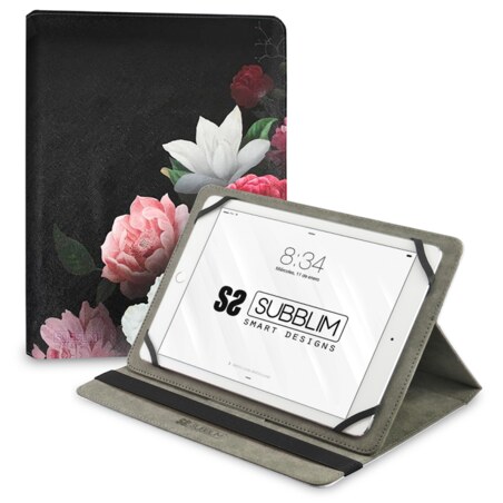 SUBBLIM Funda Tablet Universal TRENDY CASE ROSAS 11"