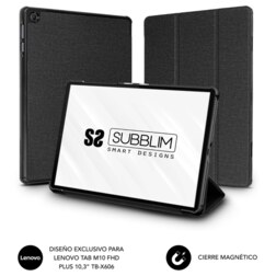 SUBBLIM Funda Tablet Shock Case Compatible con Lenovo Tab M10 Fhd Plus TbX606 Negro