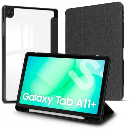 SUBBLIM Funda Tablet Shock Case Samsung Tab A11+ Negro 11" SmartCover magnético SlotPen