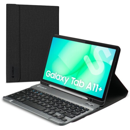 SUBBLIM Funda Tablet Keytab Pro Samsung Galaxy Tab A11 + Negro 11" Teclado BT Extraible