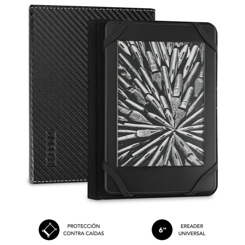 SUBBLIM Funda Libro Electrónico Clever Ebook Case 6" Black