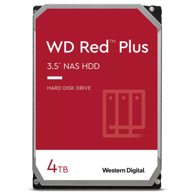 Western Digital Red Plus disco duro interno 4 TB 5400 RPM 256 MB 3.5" Serial ATA III