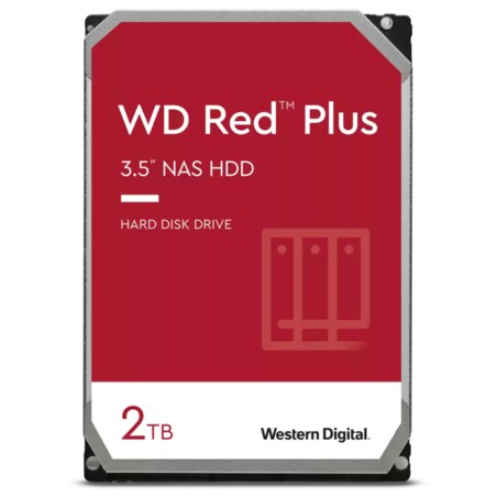 Western Digital Red Plus disco duro interno 2 TB 5400 RPM 64 MB 3.5" SATA