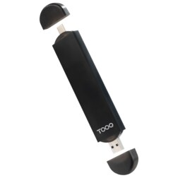 TooQ Caja Externa USB-C/M + USB-A/M para SSD M.2 NGFF/NVMe, Negra