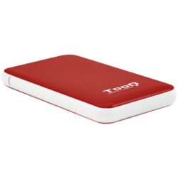 TooQ TQE-2528R caja para disco duro externo Caja externa para unidad de estado sólido (SSD) Rojo 2.5"
