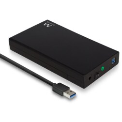 Ewent EW7056 caja para disco duro externo Caja de disco duro (HDD) Negro 3.5"