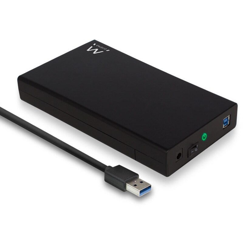 Ewent EW7056 caja para disco duro externo Caja de disco duro (HDD) Negro 3.5"