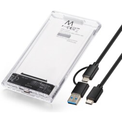 Ewent EW7064 caja para disco duro externo Caja externa para unidad de estado sólido (SSD) Transparente 2.5"