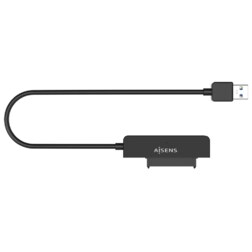 AISENS Adaptador SATA a USB-A USB3.0/USB3.1 Gen1 para Discos Duros 2.5?, Negro