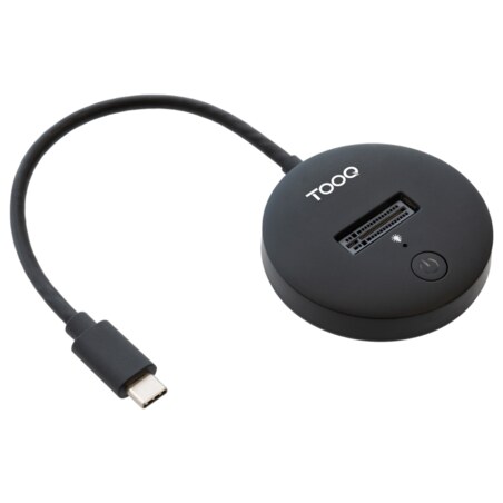 TooQ Docking Station USB-C 3.2 Gen 2x1 para SSD M.2 NVMe PICe, Negra