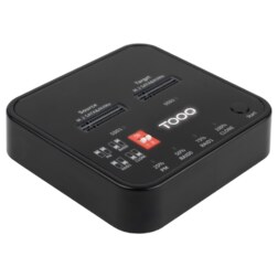 TooQ Docking Station USB-C 3.2 Gen 2 Dual Bay para SSD M.2 NGFF/NVMe Clonador, Negro