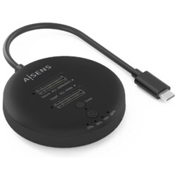 AISENS ASDS-2M2N05-BK base de conexión para disco duro USB 3.2 Gen 2 (3.1 Gen 2) Type-C