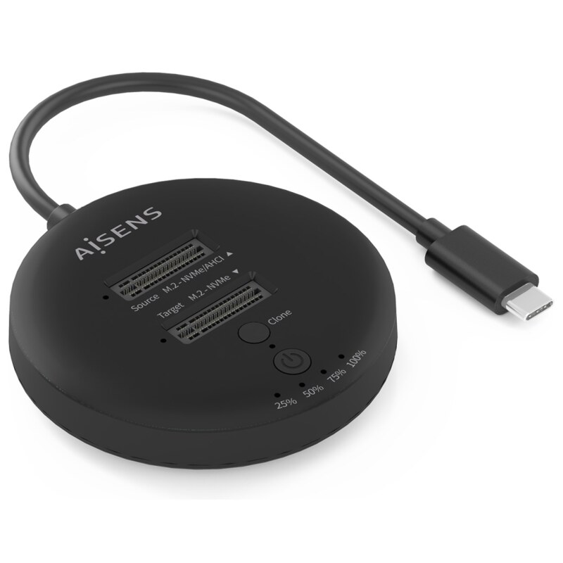 AISENS ASDS-2M2N05-BK base de conexión para disco duro USB 3.2 Gen 2 (3.1 Gen 2) Type-C