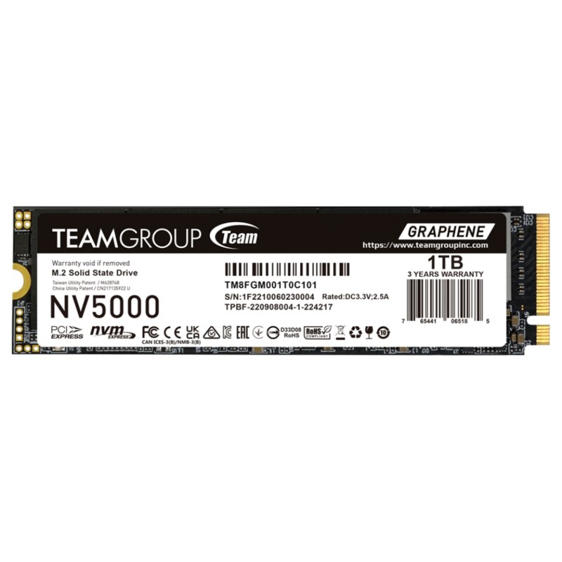 Team Group NV5000 1 TB M.2 PCI Express 4.0 NVMe 3D NAND