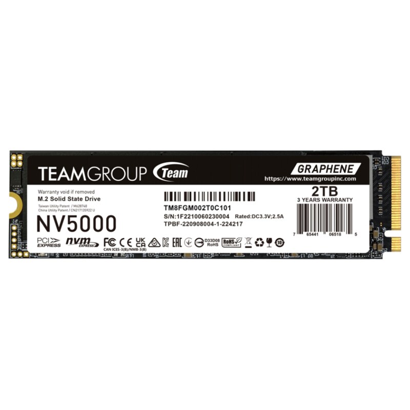 Team Group NV5000 2 TB M.2 PCI Express 4.0 NVMe 3D NAND