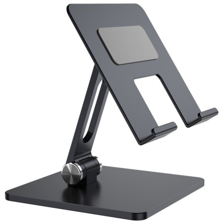 AISENS Soporte de Sobremesa Tamaño XXL Ajustable (2 Pivotes) para Movil / Tablet, Gris