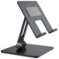 AISENS Soporte de Sobremesa Tamaño XXL Ajustable (2 Pivotes) para Movil / Tablet, Gris