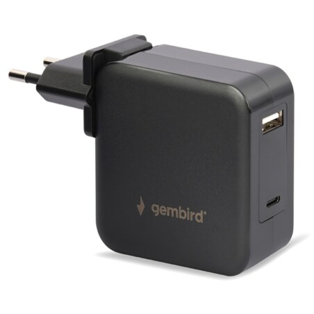 Gembird NPA-PD60-01 cargador de dispositivo móvil Portátil, Smartphone Negro Corriente alterna Interior