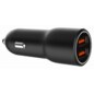 Gembird TA-UC-A2QC36-CAR-01 cargador de dispositivo móvil Teléfono móvil, Smartphone Negro Encendedor de cigarrillos Carga rápid