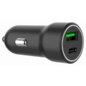 Gembird TA-UC-A2PDQC20-CAR-01 cargador de dispositivo móvil Universal Negro Encendedor de cigarrillos Carga rápida Auto