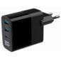 Gembird TA-UC-PDQC30LCD-BK-02 cargador de dispositivo móvil Universal Negro Corriente alterna Carga rápida Interior