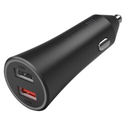 Xiaomi Mi 37W Dual-Port Car Charger Universal Negro Encendedor de cigarrillos Auto