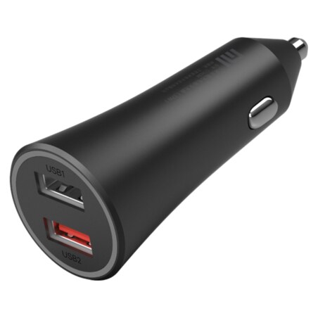 Xiaomi Mi 37W Dual-Port Car Charger Universal Negro Encendedor de cigarrillos Auto