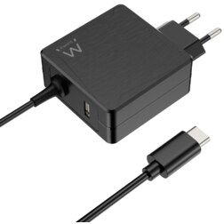 Ewent EW3978 cargador de dispositivo móvil Portátil Negro Corriente alterna Carga rápida Interior