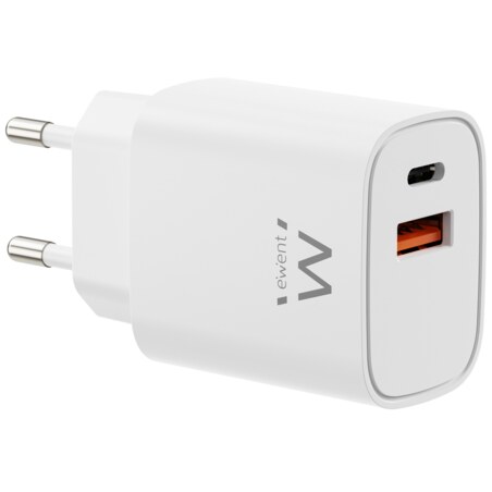 Ewent EW1326 cargador de dispositivo móvil Universal Blanco Corriente alterna Carga rápida Interior