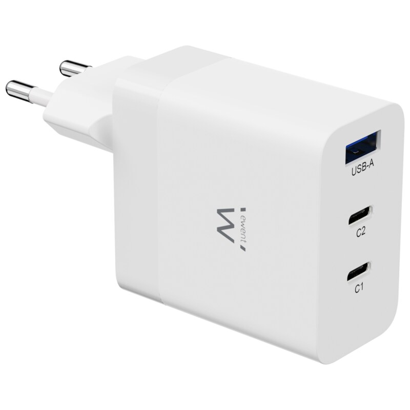 Ewent EW1323 cargador de dispositivo móvil Universal Blanco Corriente alterna Carga rápida Interior