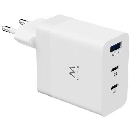 Ewent EW1323 cargador de dispositivo móvil Universal Blanco Corriente alterna Carga rápida Interior
