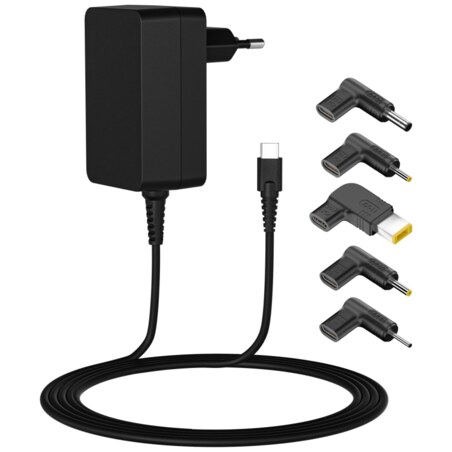 Leotec LENCSHOMETC45 cargador de dispositivo móvil Universal Negro Corriente alterna Carga rápida Interior