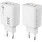 Leotec CARGADOR UNIVERSAL 65W GAN ULTRA SLIM 2 USB C PD+1 USB A BLANCO