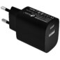 Leotec Cargador 20W 1xUSB-C PD + 1x USB-A Negro