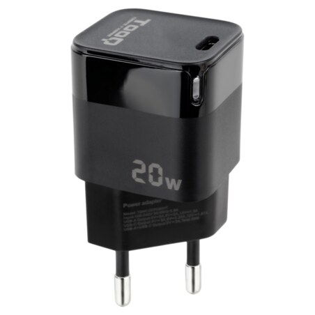 TooQ TQWC-PD20 cargador de dispositivo móvil Universal Negro Corriente alterna Carga rápida Interior