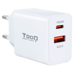 TooQ TQWC-2SC04WT cargador de dispositivo móvil Universal Blanco Corriente alterna Carga rápida Interior